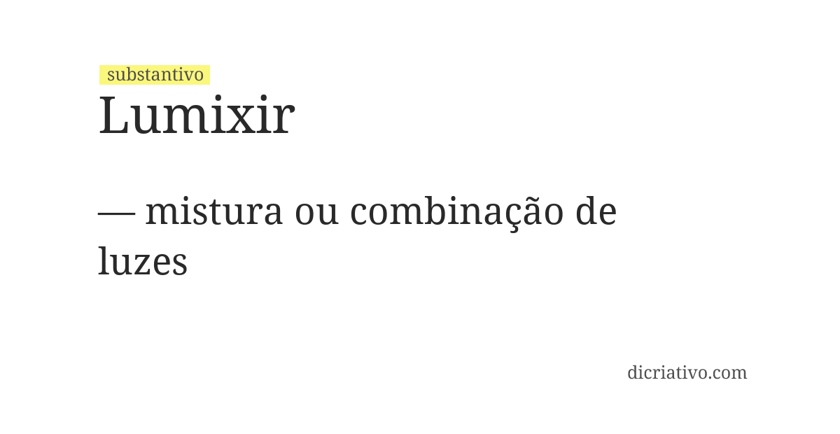Significado de lumixir
