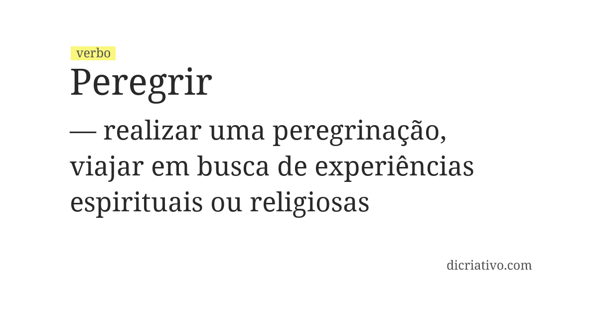 Significado de peregrir