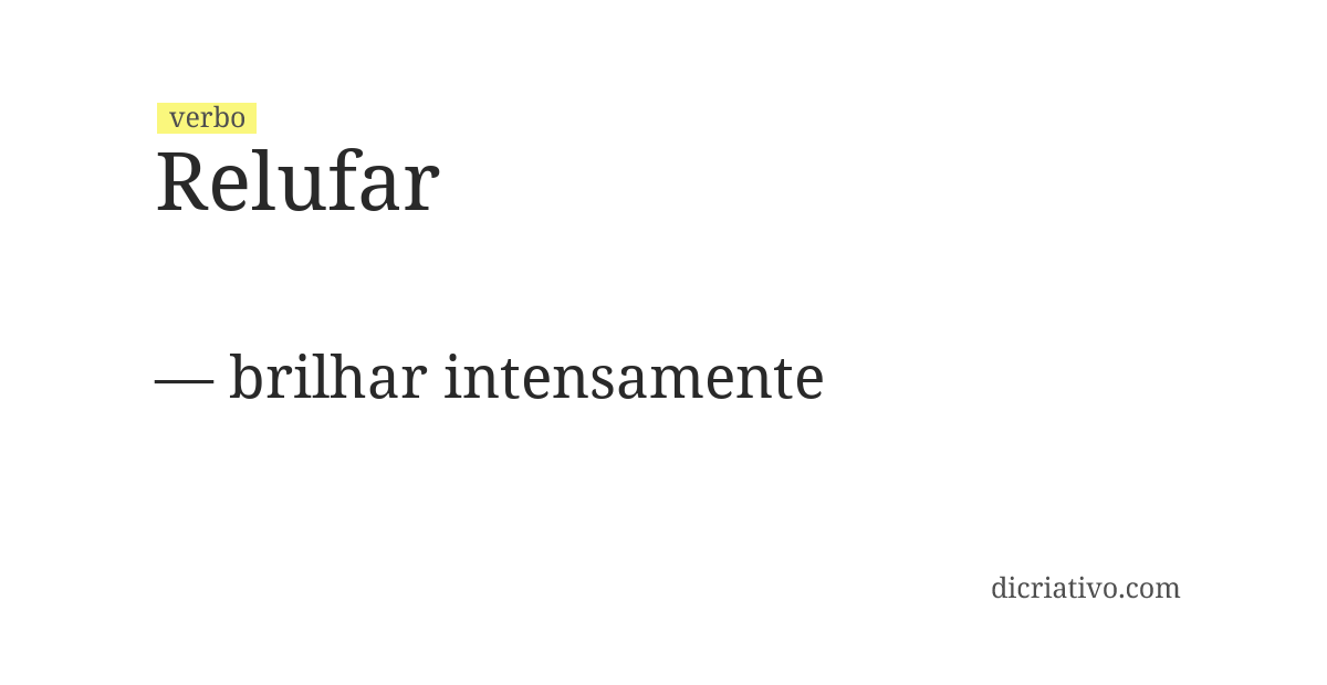 Significado de relufar