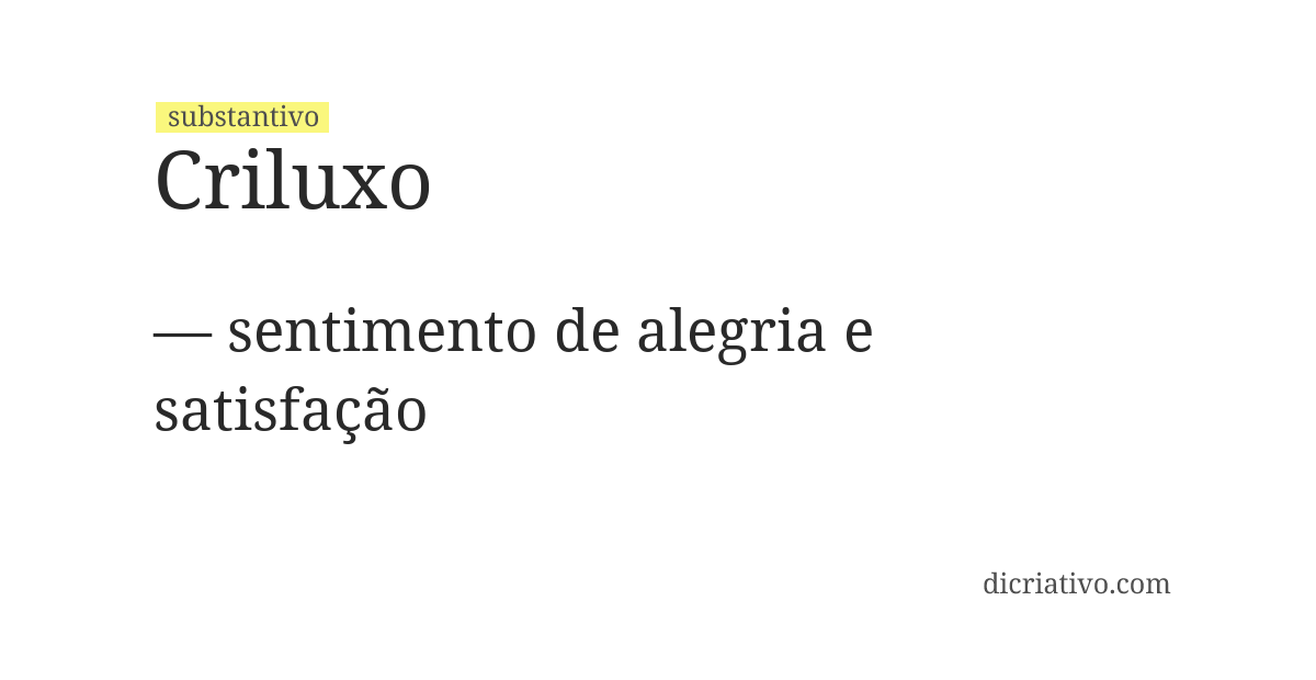 Significado de criluxo