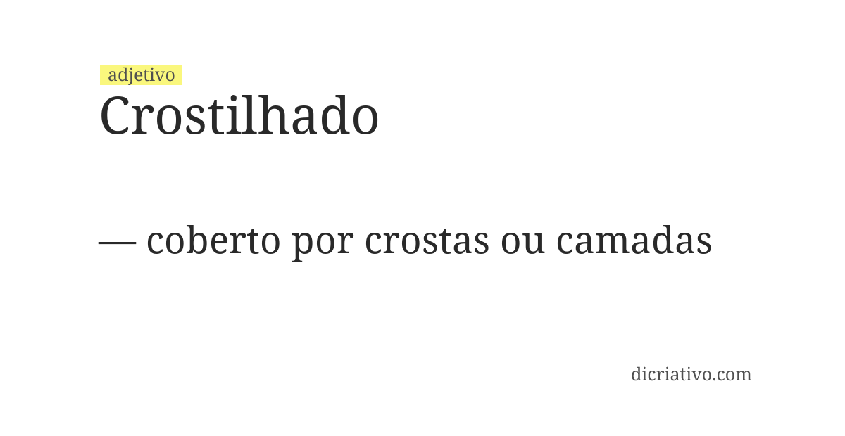 Significado de crostilhado
