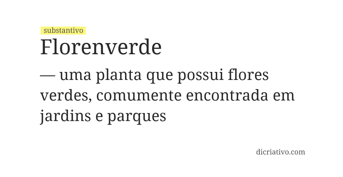 Significado de florenverde