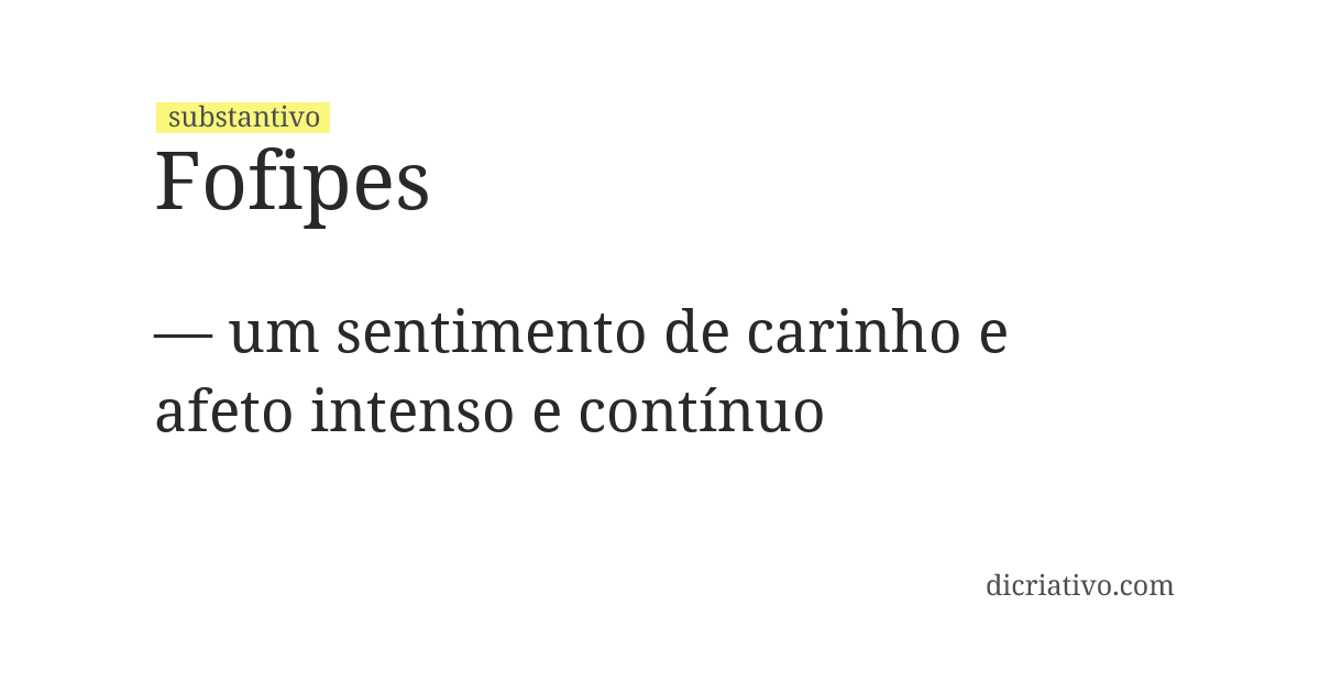 Significado de fofipes