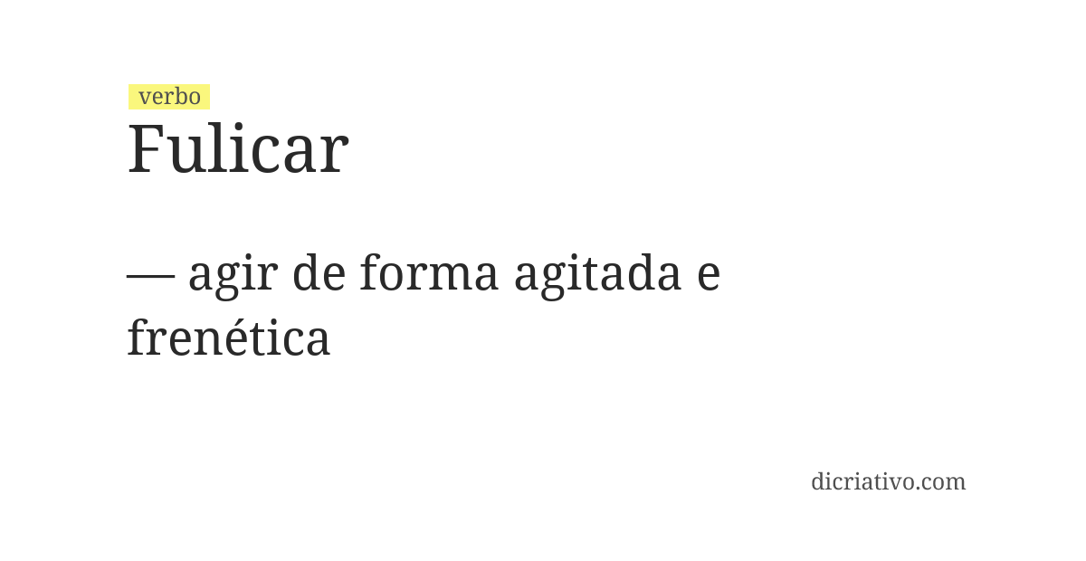 Significado de fulicar