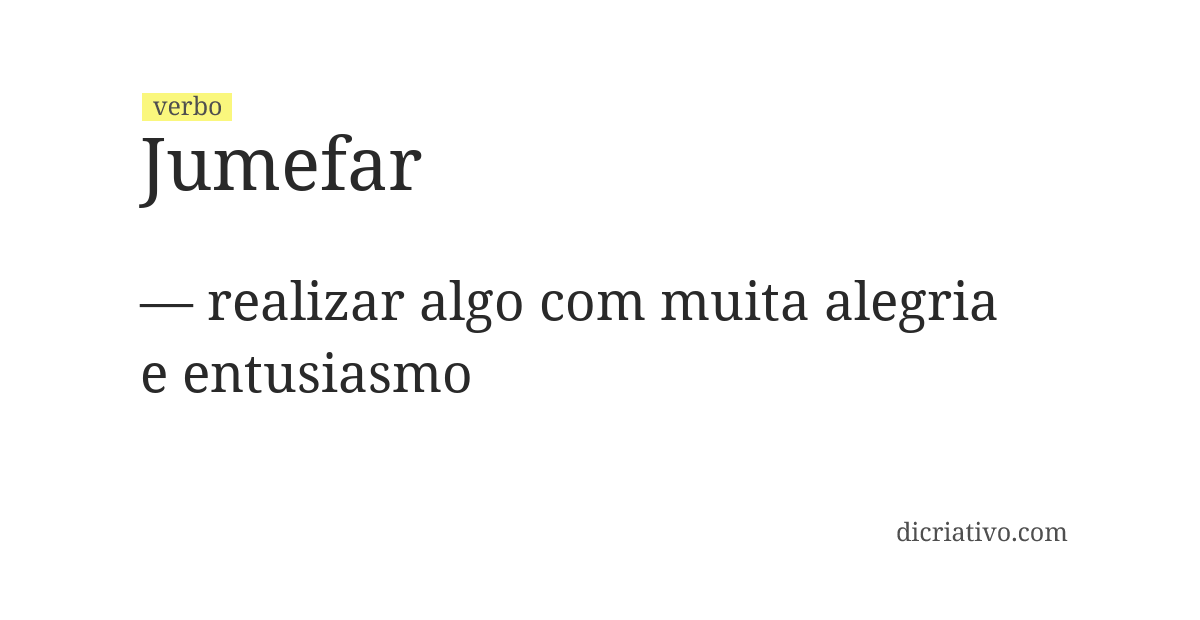 Significado de jumefar