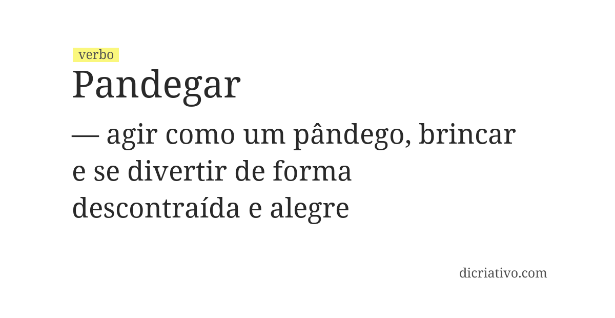 Significado de pandegar