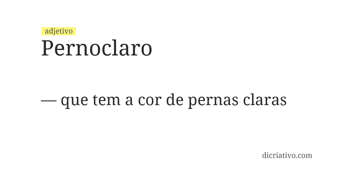 Significado de pernoclaro