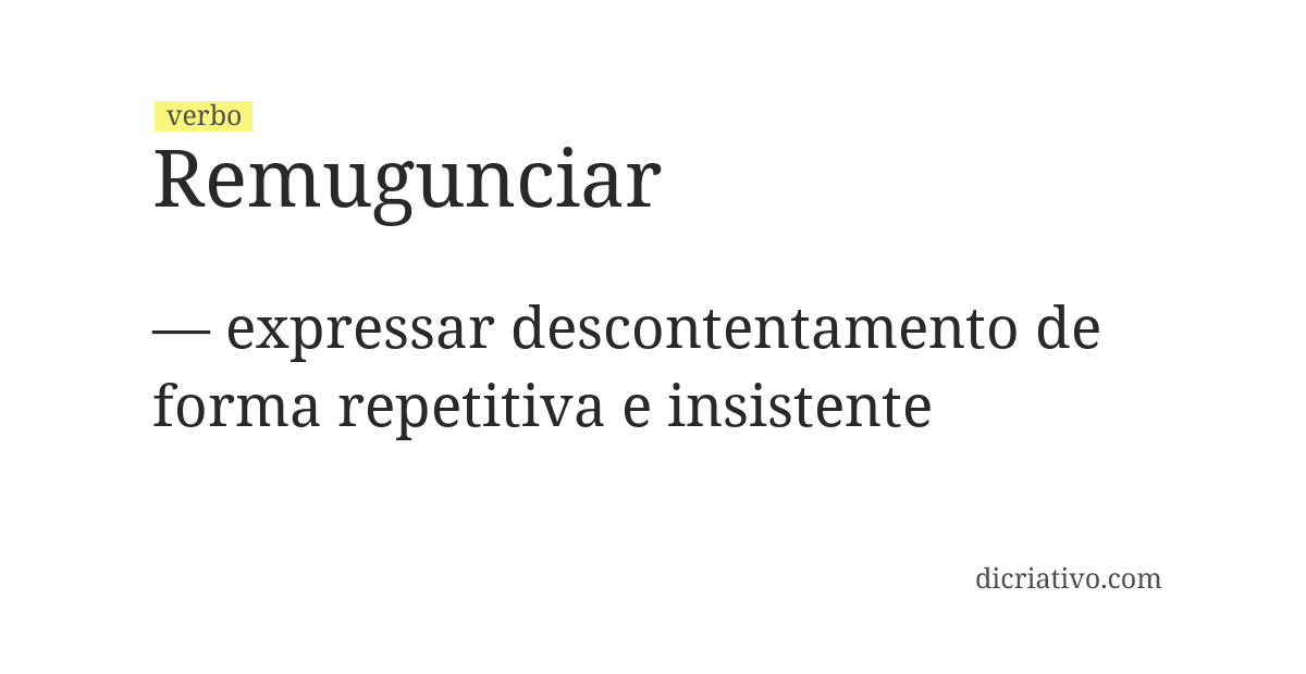 Significado de remugunciar