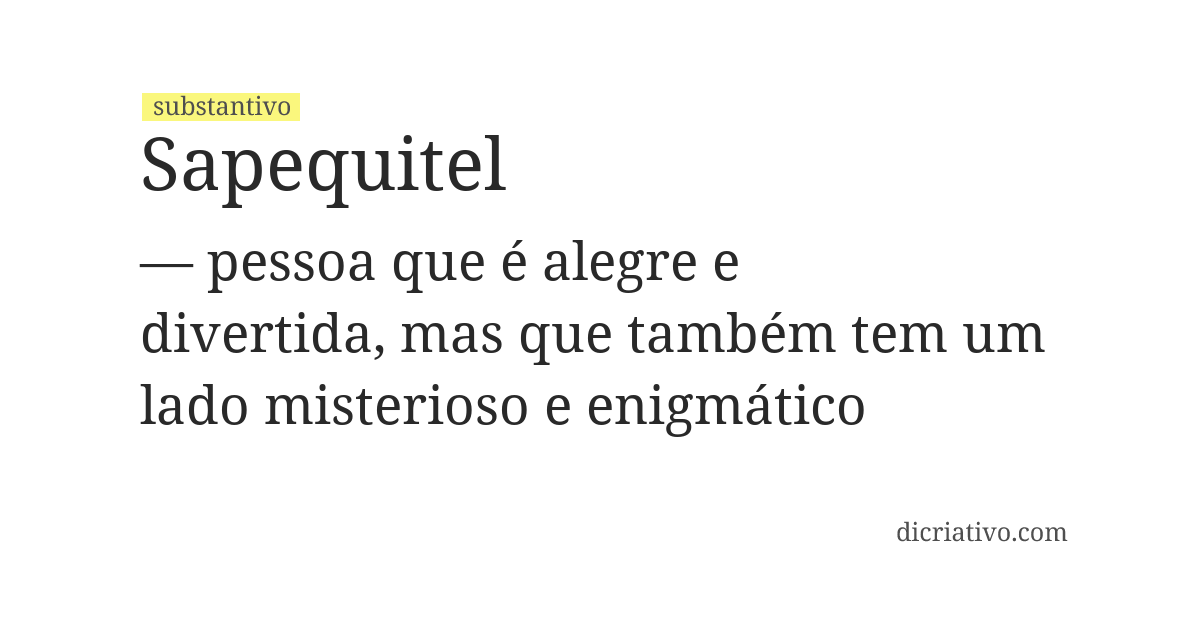 Significado de sapequitel