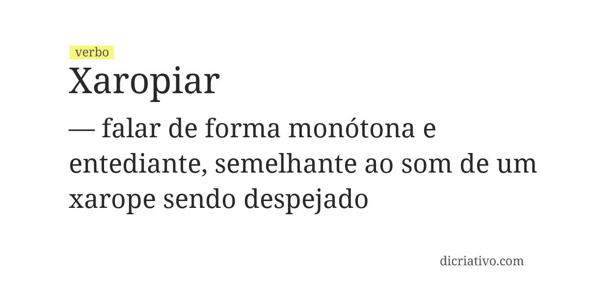 Significado de xaropiar