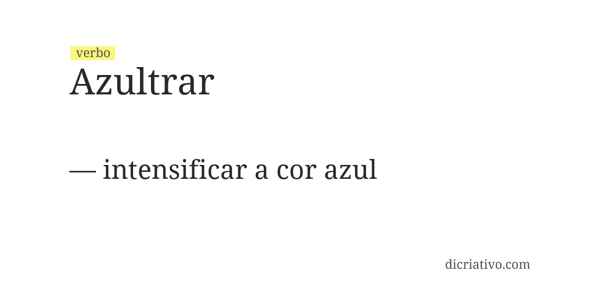 Significado de azultrar