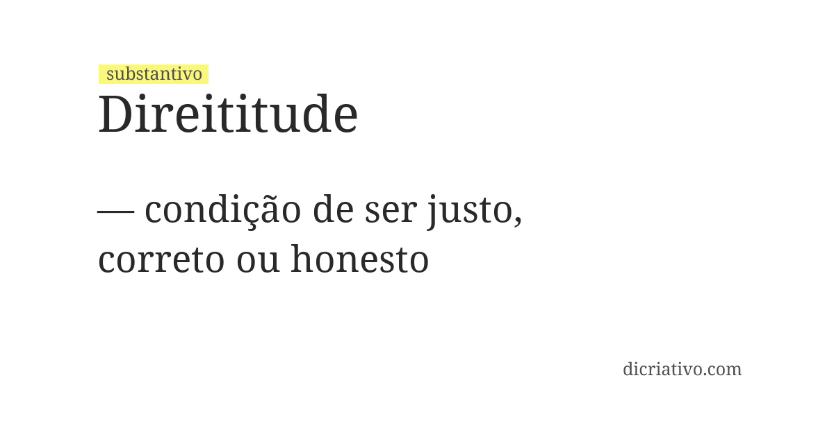 Significado de direititude