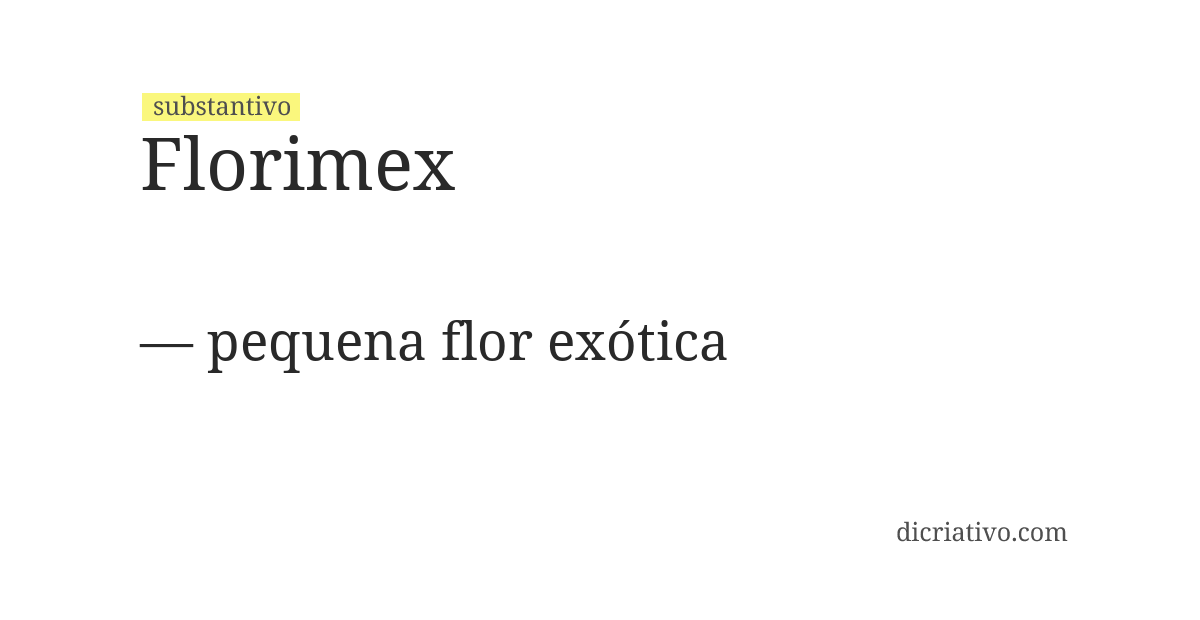 Significado de florimex