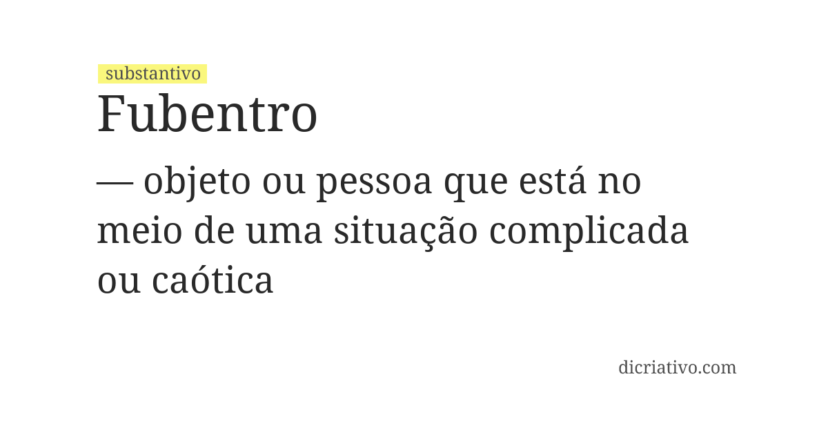 Significado de fubentro