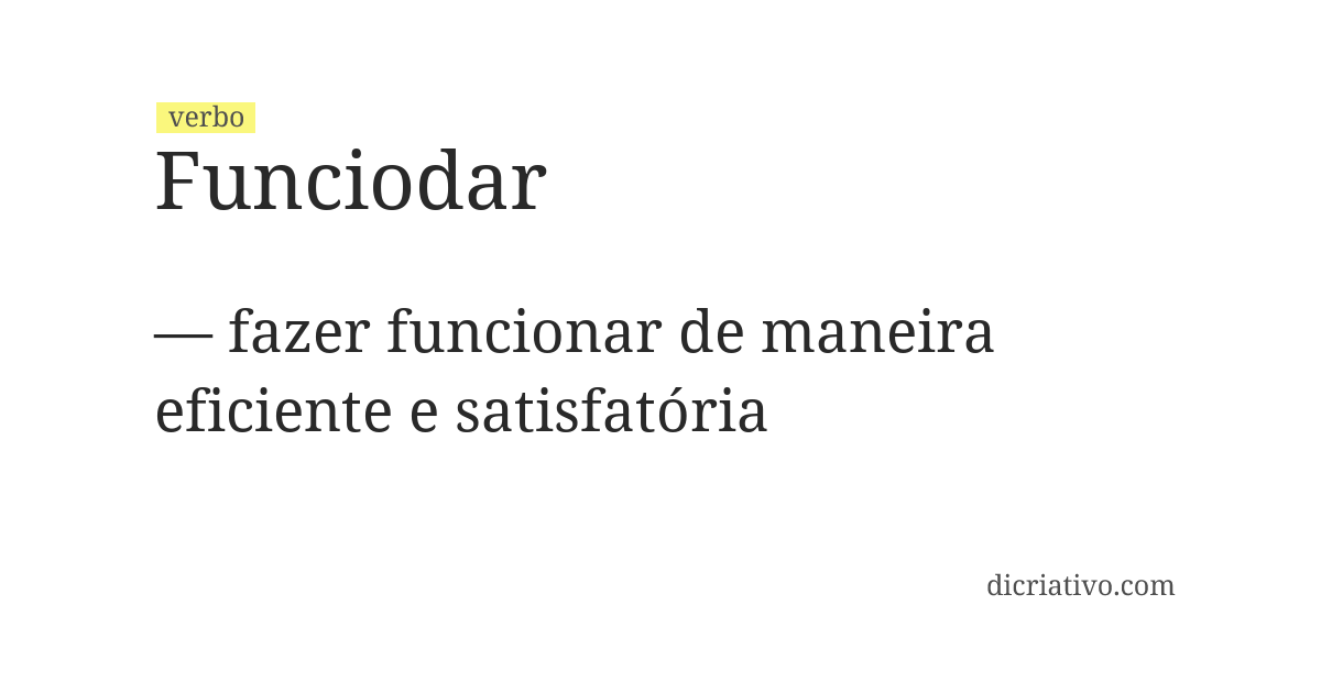 Significado de funciodar