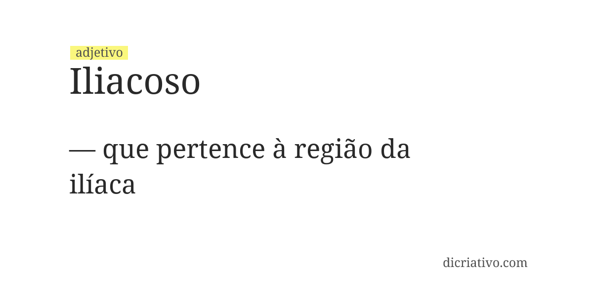 Significado de iliacoso