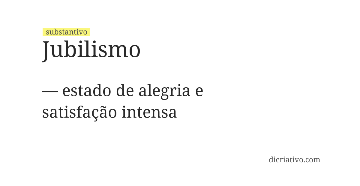 Significado de jubilismo