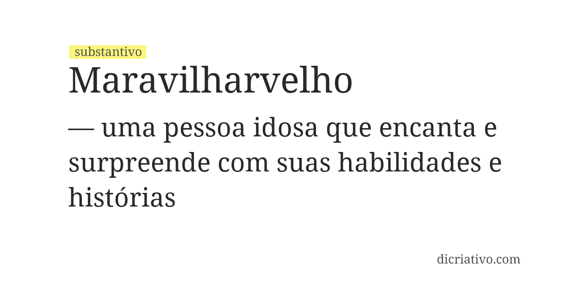 Significado de maravilharvelho