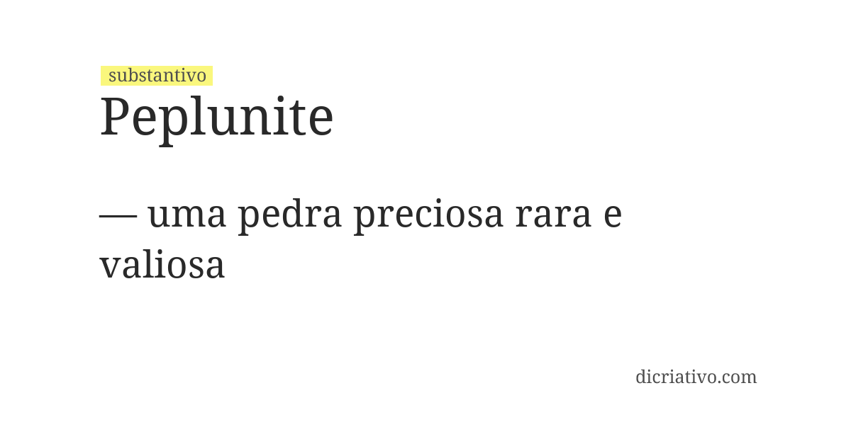 Significado de peplunite