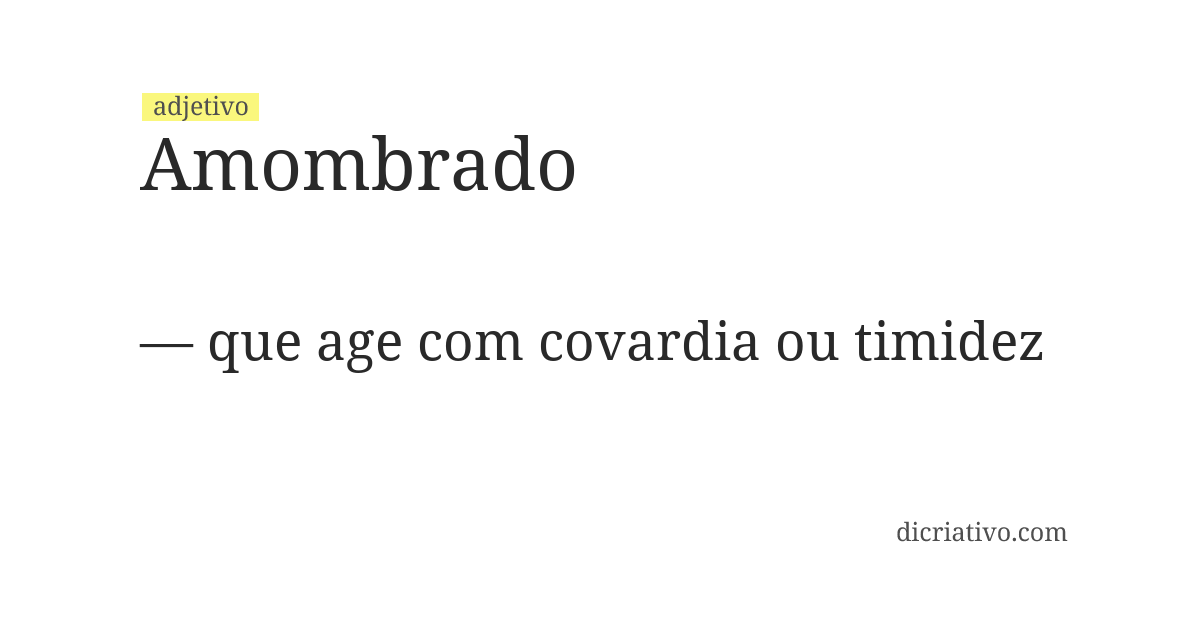 Significado de amombrado