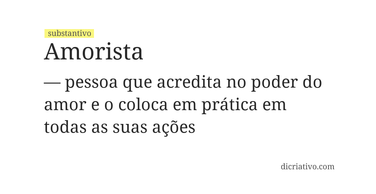 Significado de amorista