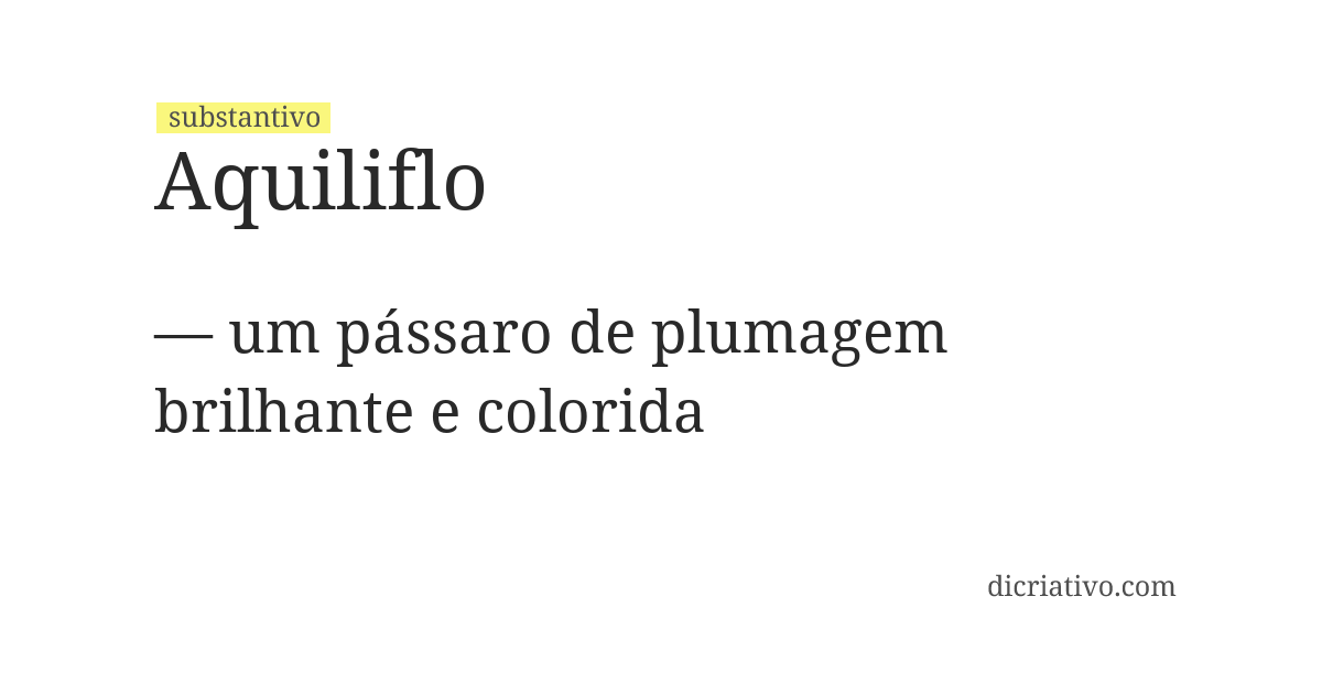 Significado de aquiliflo