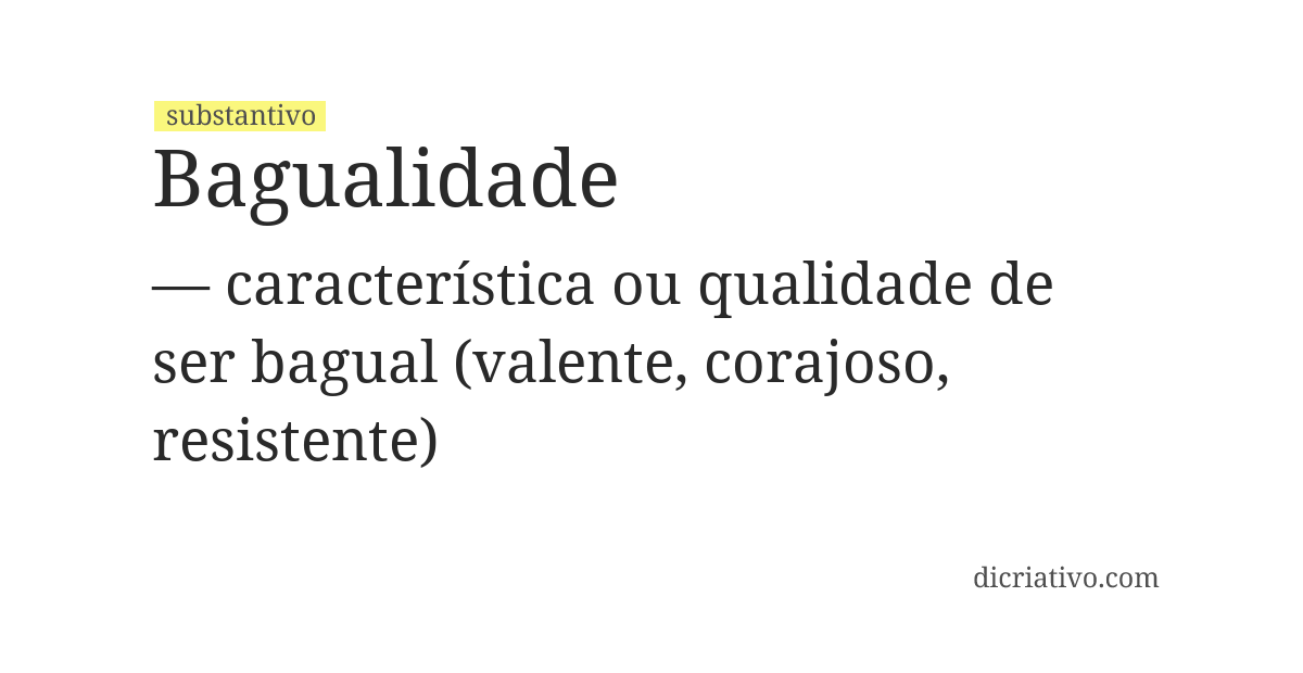 Significado de bagualidade