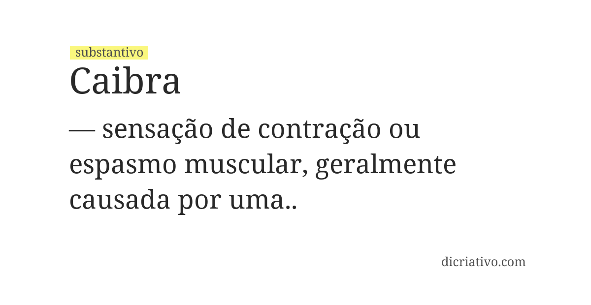 Significado de caibra