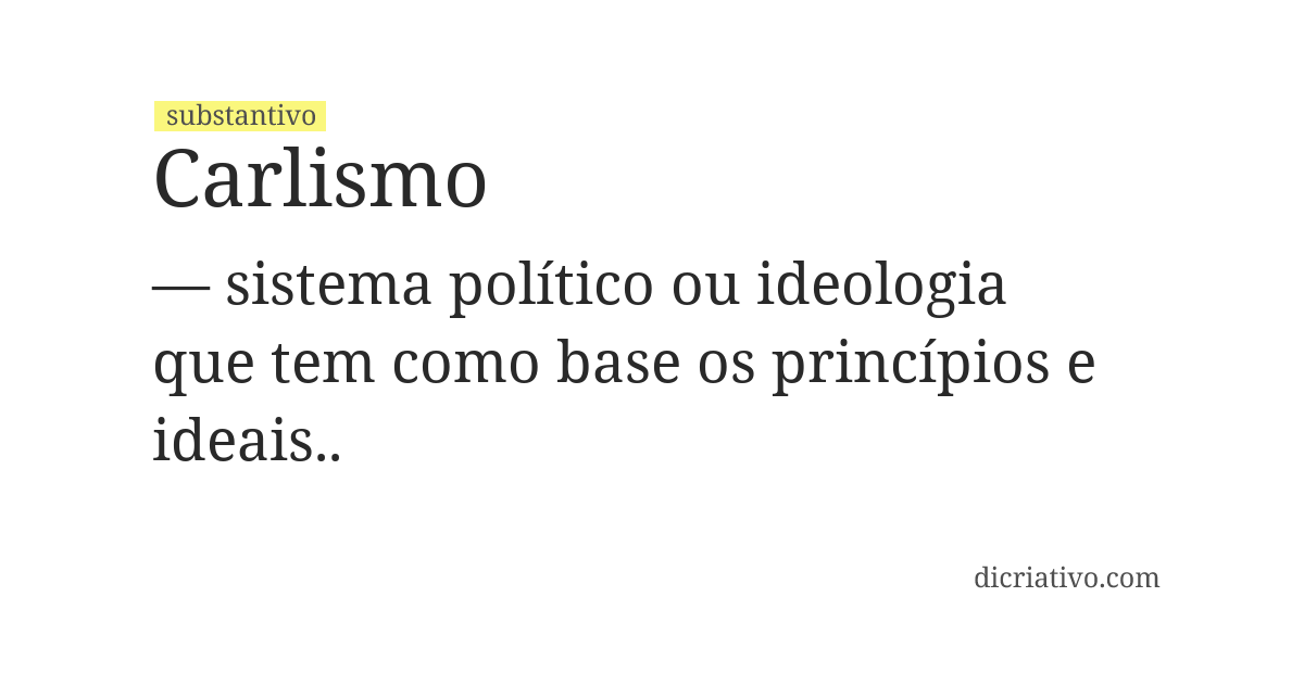 Significado de carlismo
