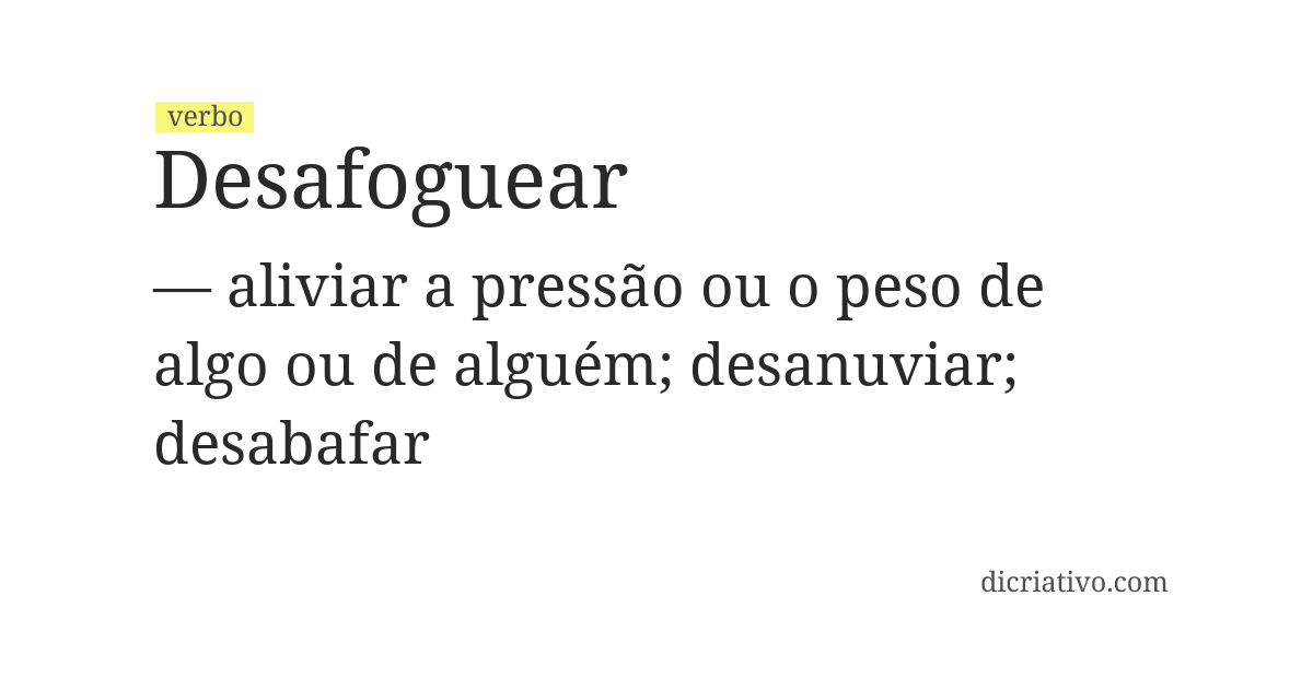 Significado de desafoguear