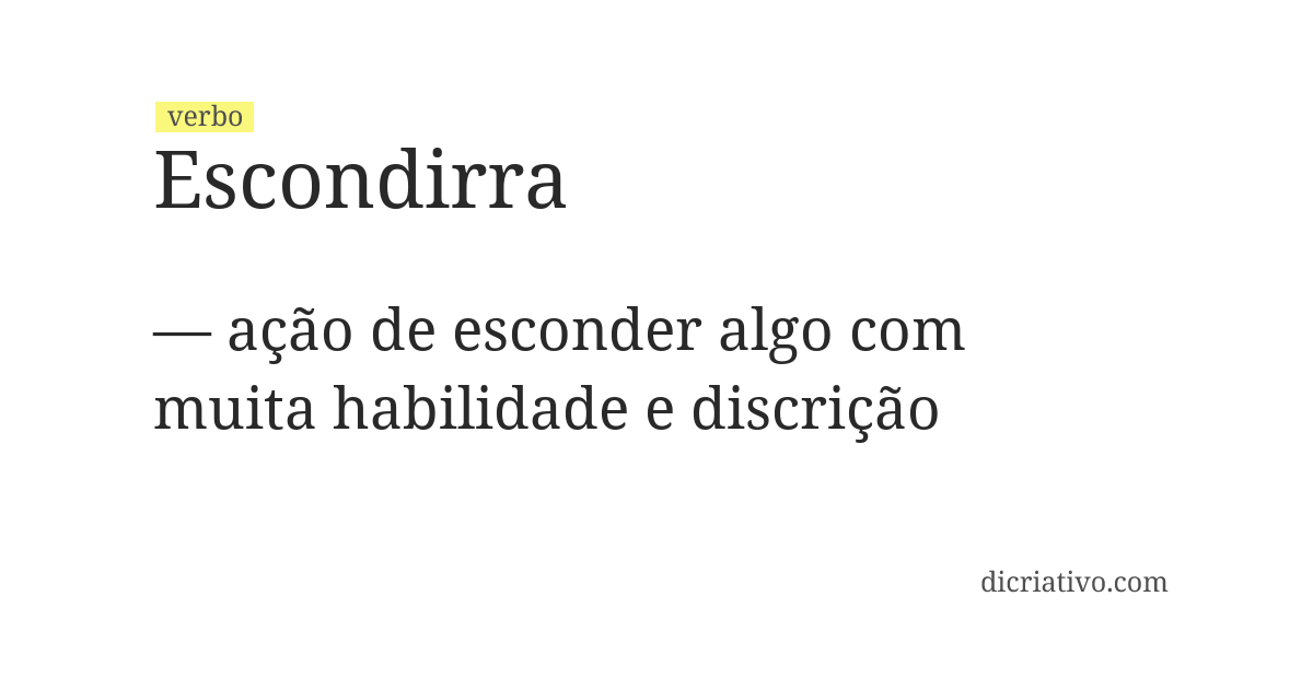 Significado de escondirra