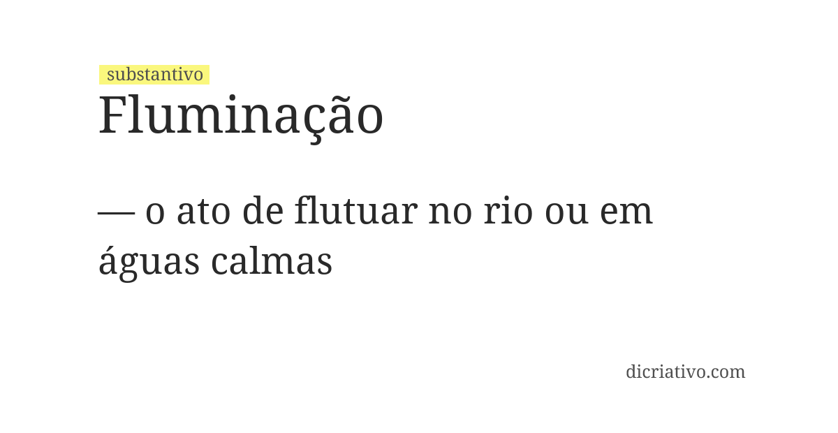 Significado de fluminação