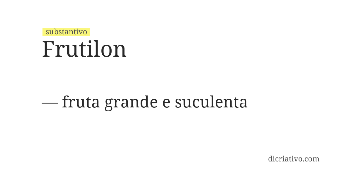 Significado de frutilon
