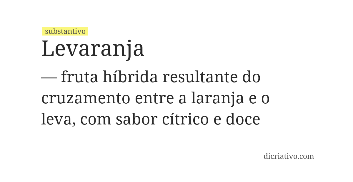 Significado de levaranja