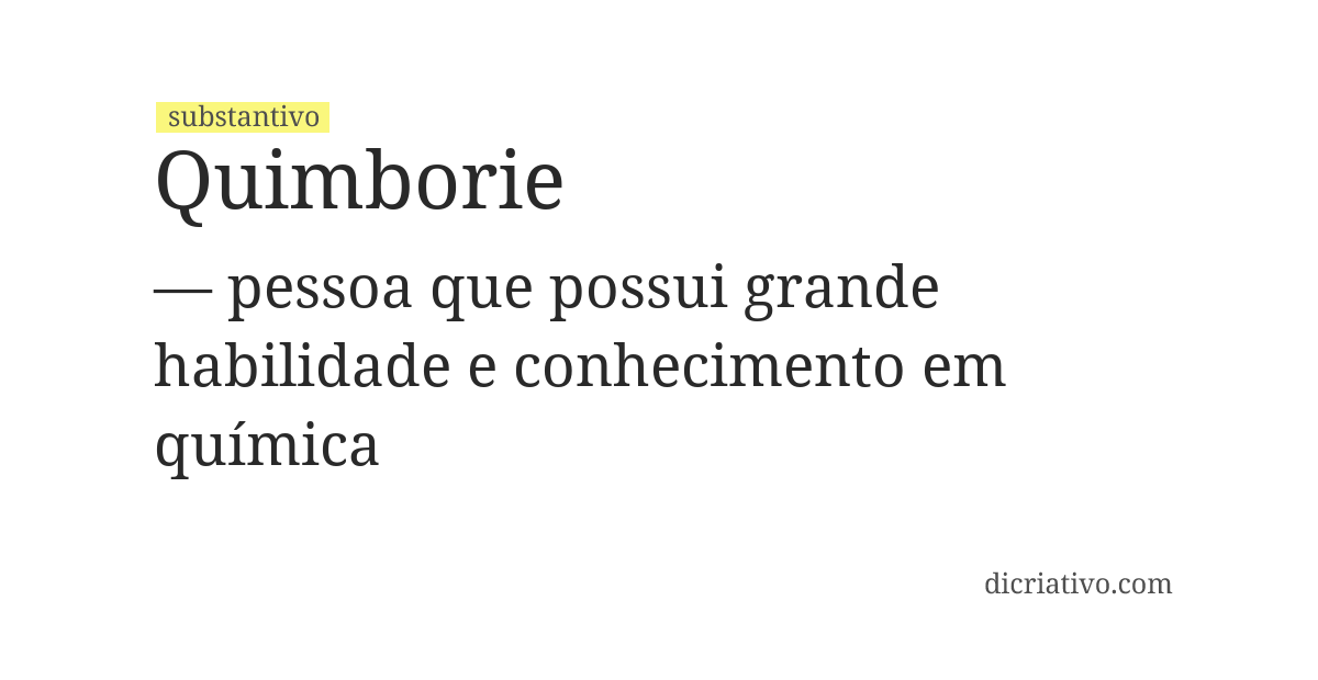Significado de quimborie