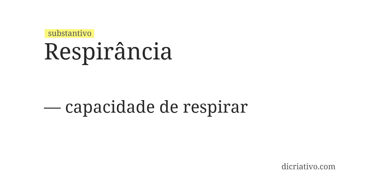 Significado de respirância