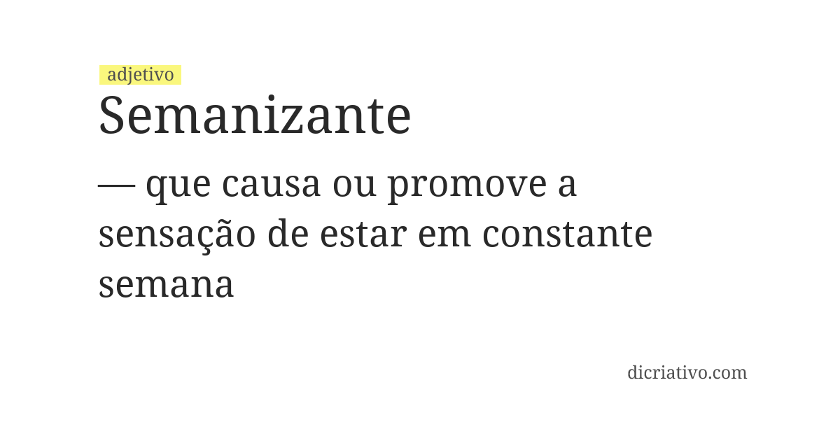 Significado de semanizante