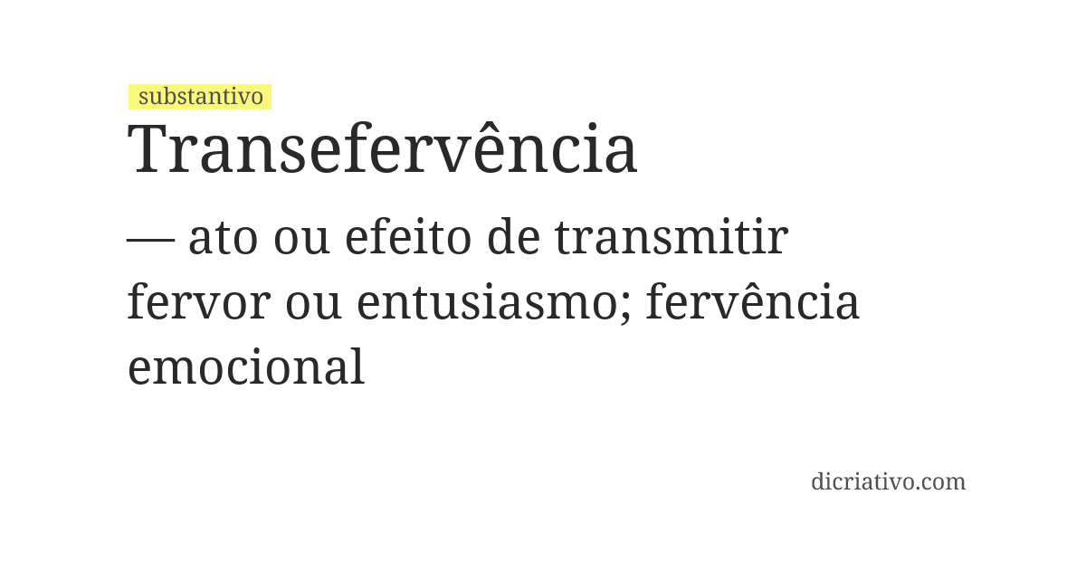 Significado de transefervência