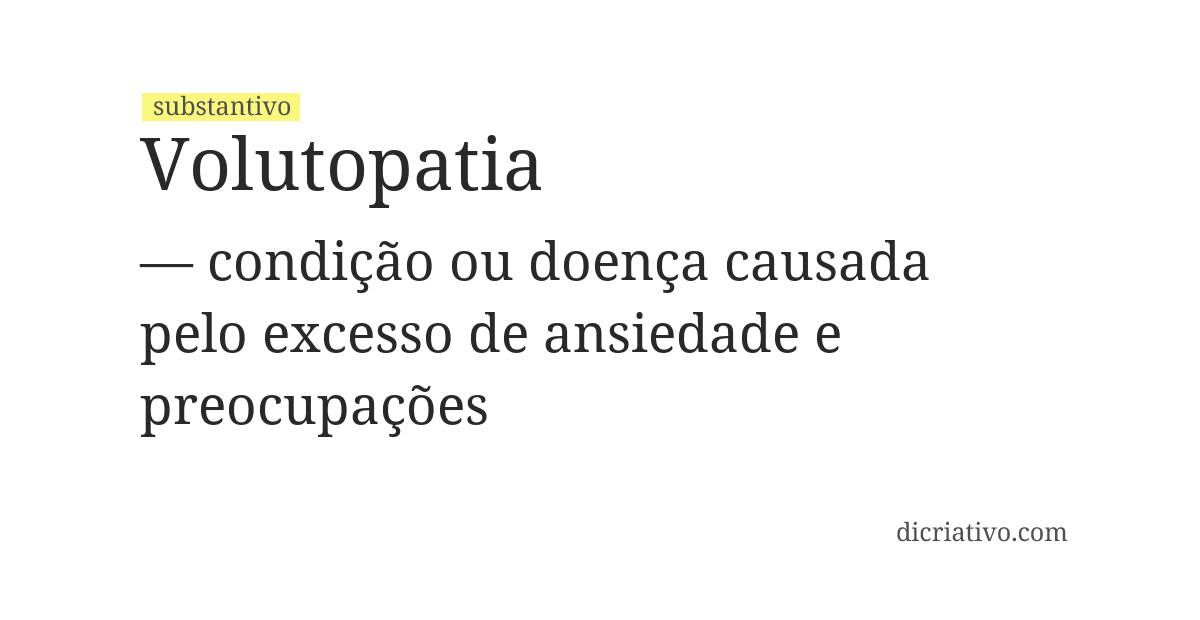 Significado de volutopatia
