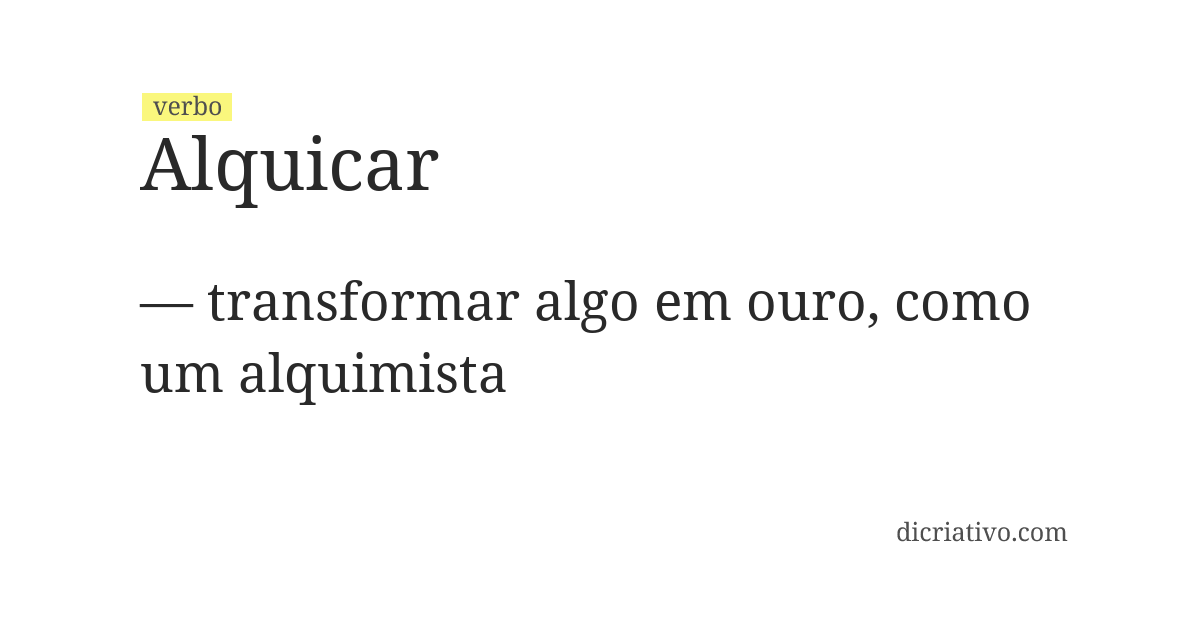 Significado de alquicar