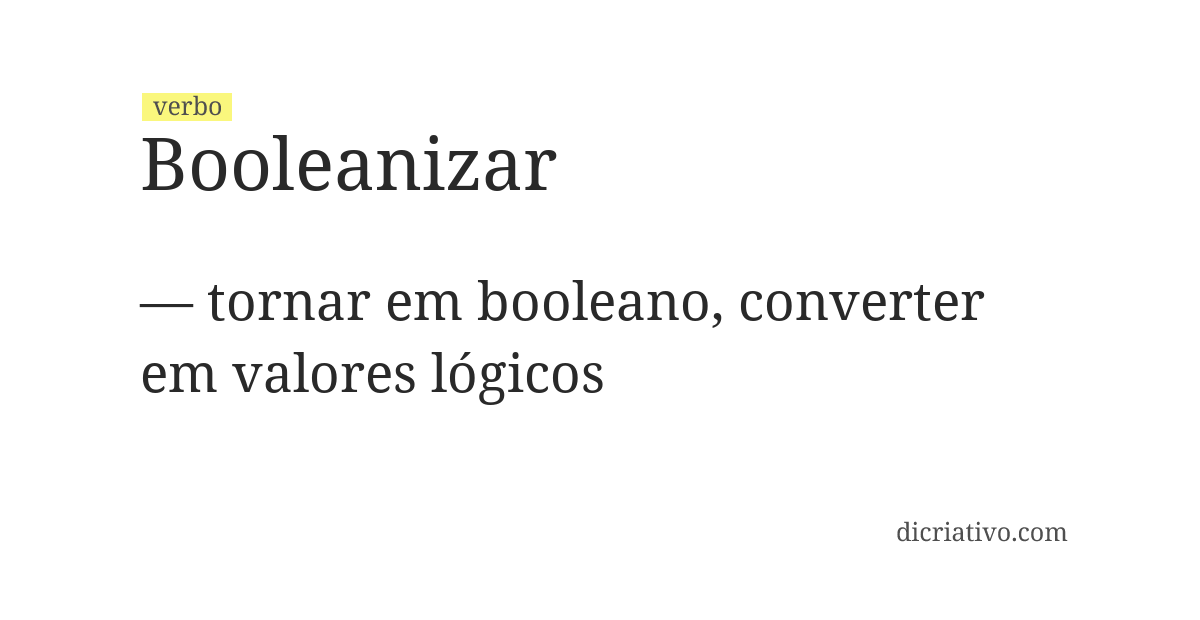 Significado de booleanizar