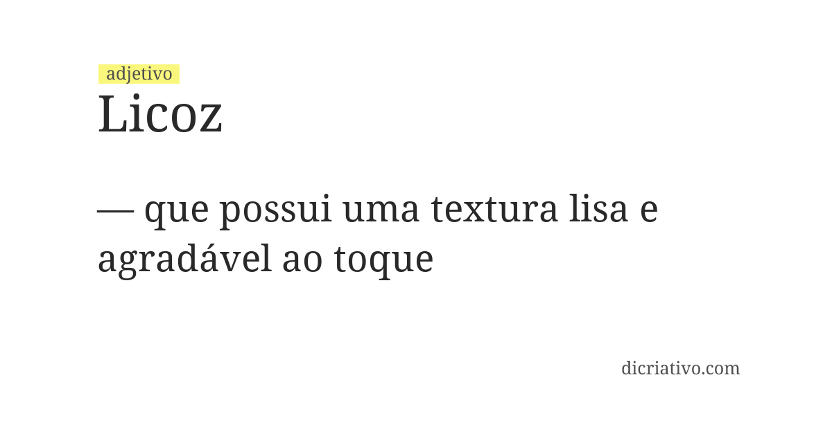 Significado de licoz