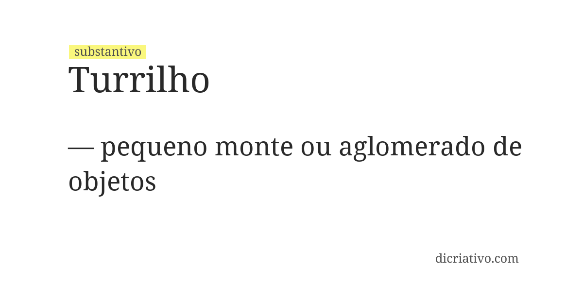Significado de turrilho