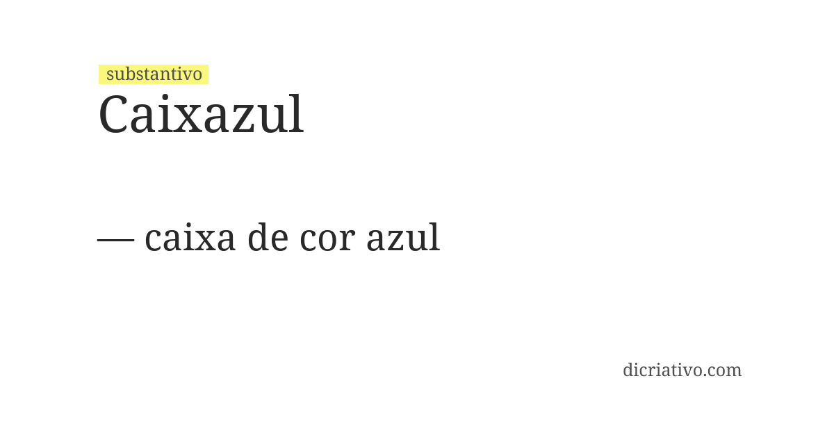 Significado de caixazul