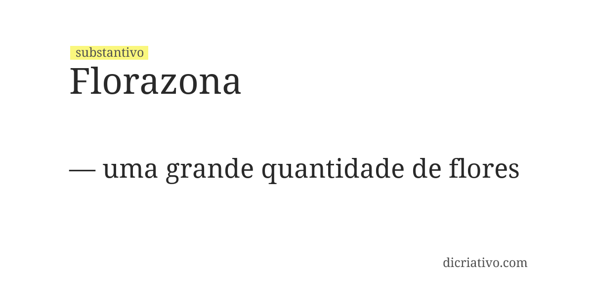 Significado de florazona