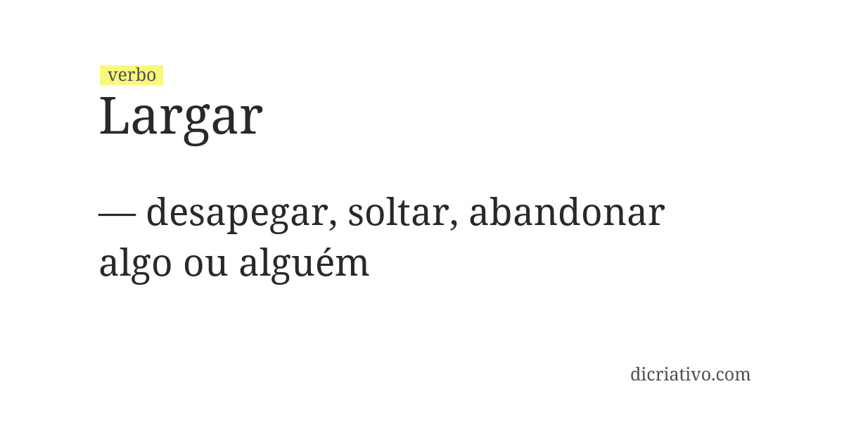 Significado de largar