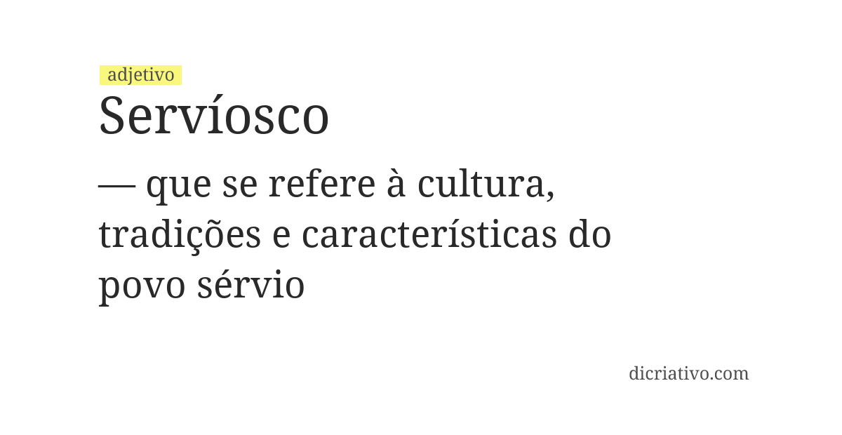 Significado de servíosco