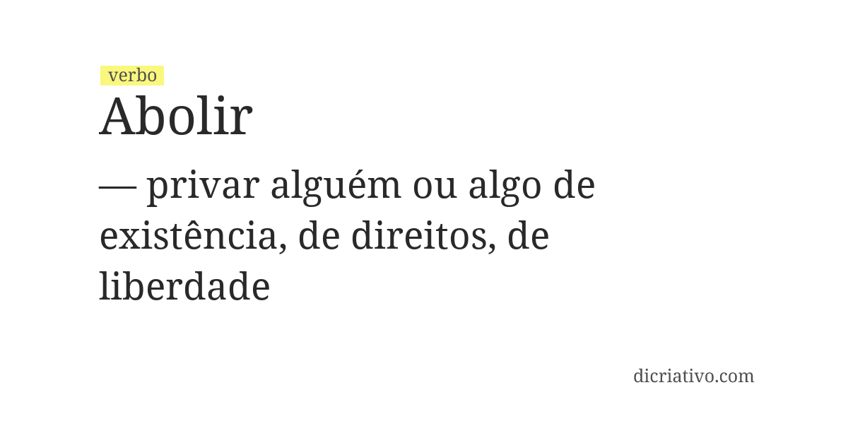 Significado de abolir