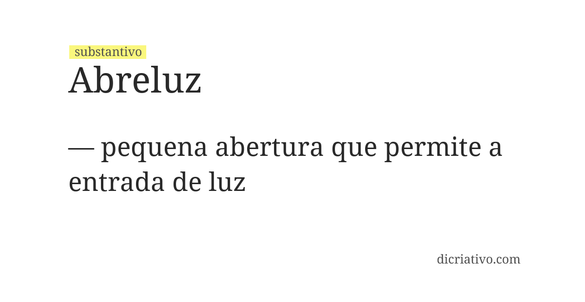 Significado de abreluz