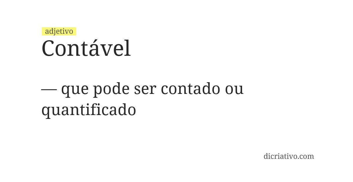 Significado de contável